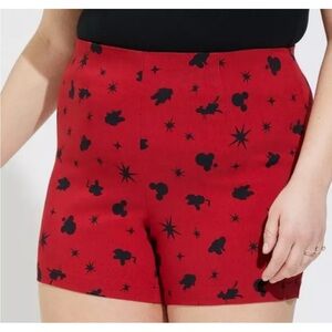 Disney x Torrid Red Short Shorts Sz 1